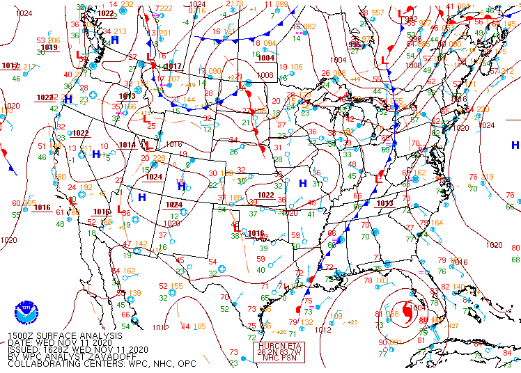 Current surface map